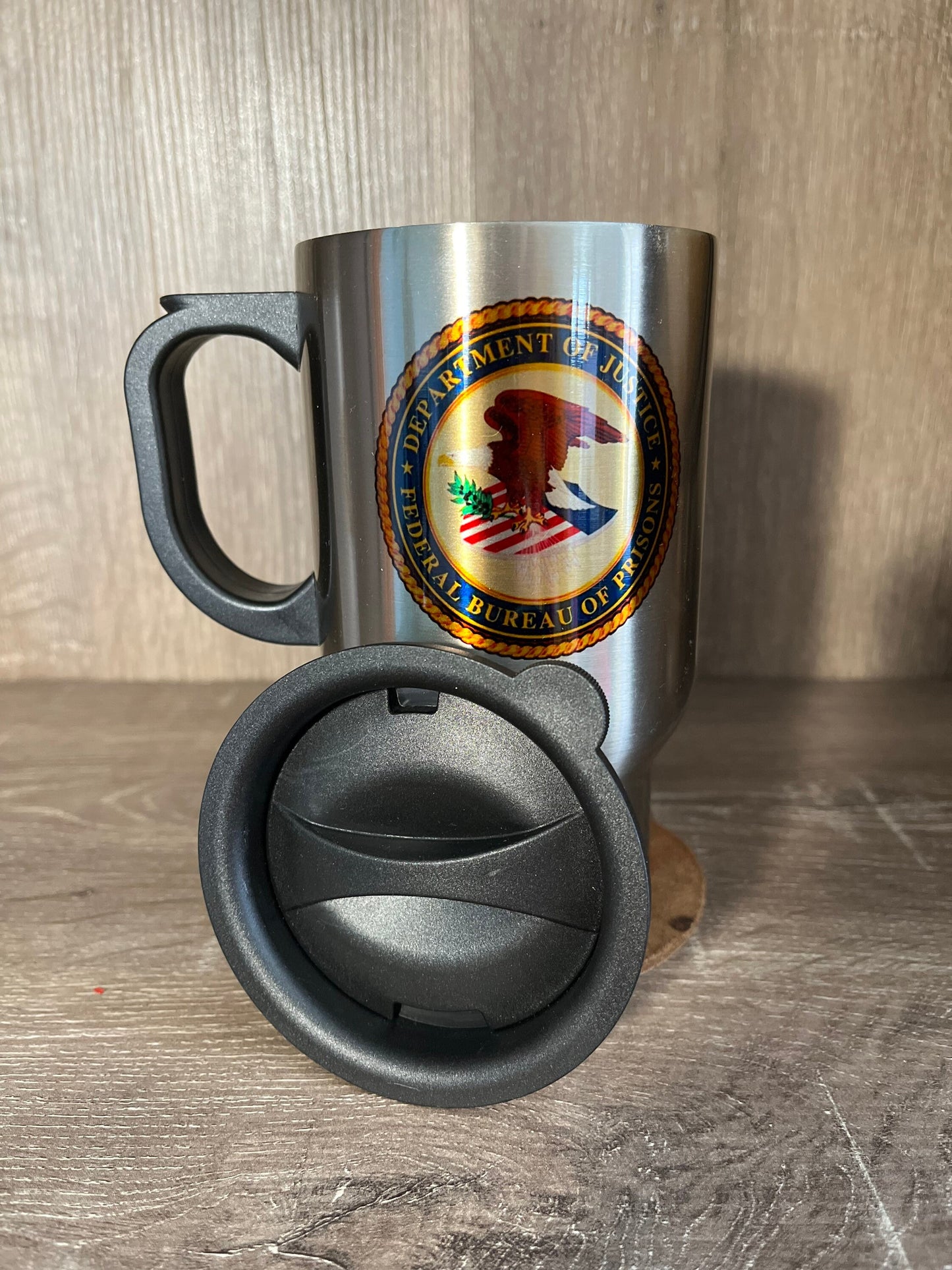 Federal Bureau of Prisons 14oz Stainless Steel Travel Mug