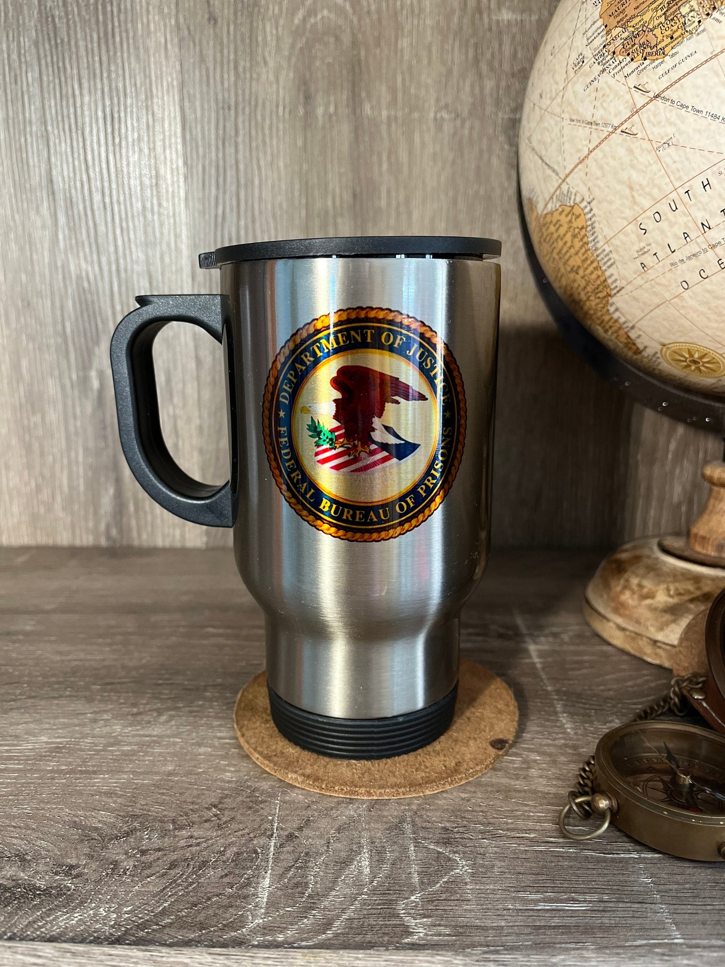 Federal Bureau of Prisons 14oz Stainless Steel Travel Mug