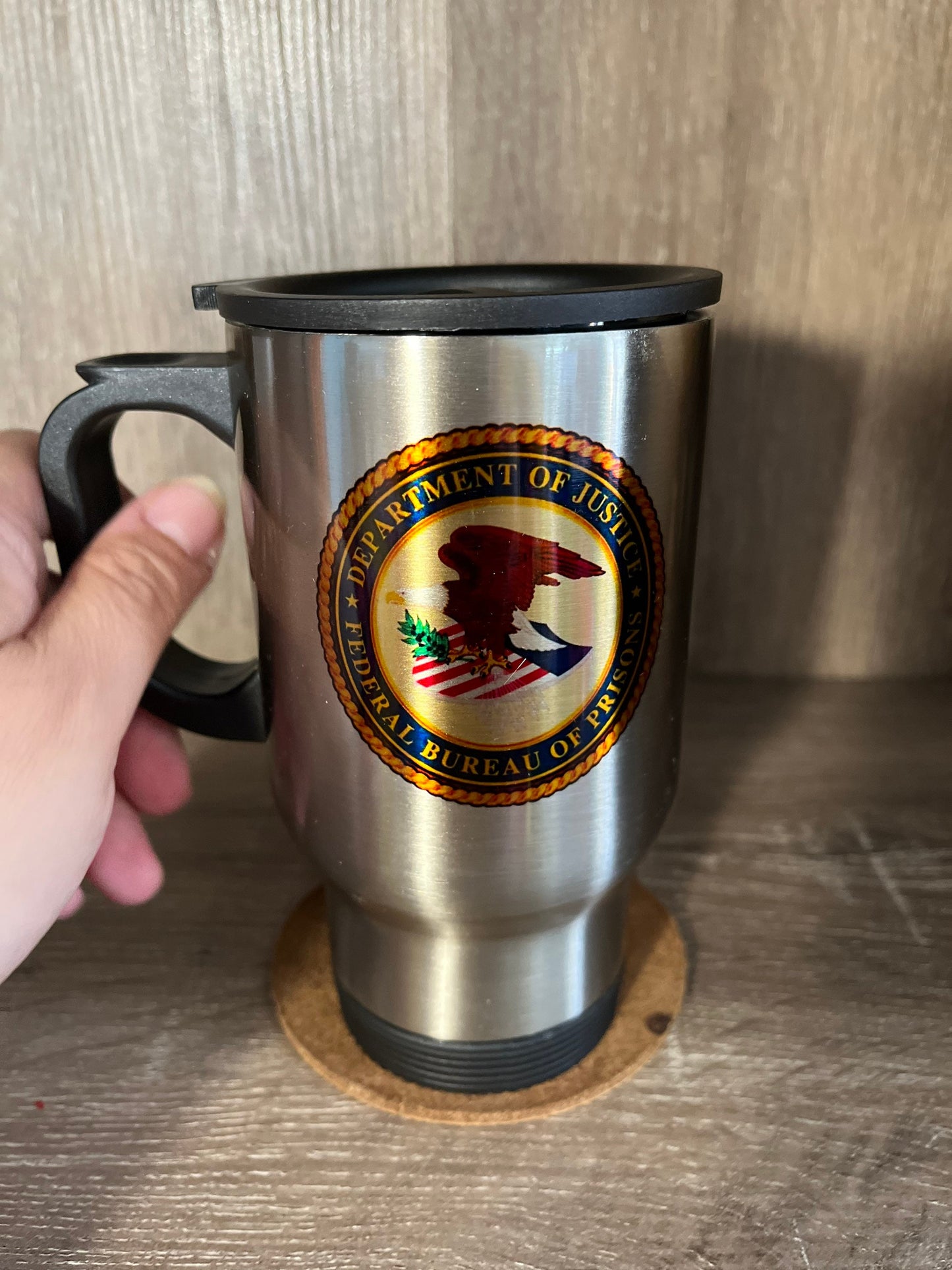 Federal Bureau of Prisons 14oz Stainless Steel Travel Mug