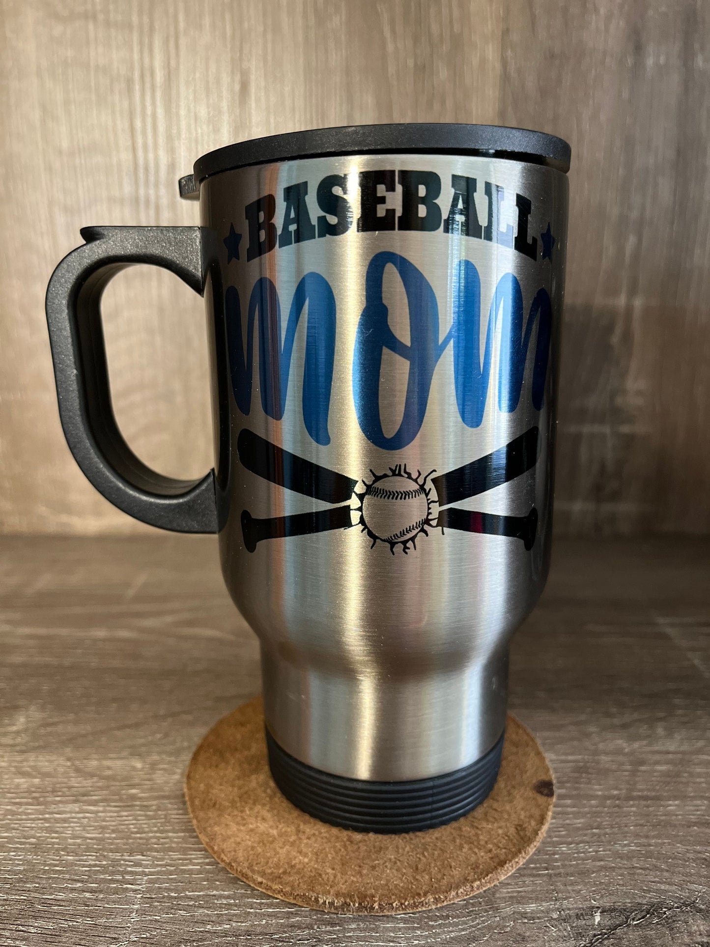 Baseball Mom 14oz Stainless Steel Travel Mug