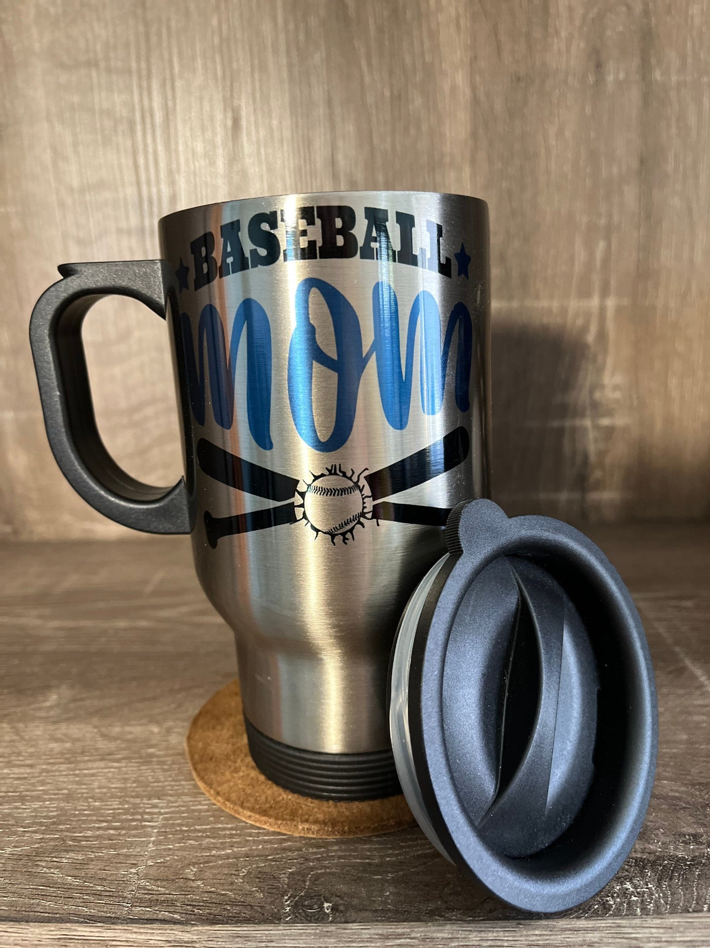 Baseball Mom 14oz Stainless Steel Travel Mug